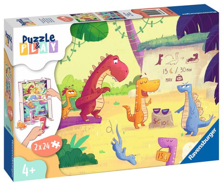 Ravensburger Puzzle & Play Dinosaurus 2x24 dielikov